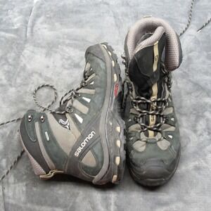 Salomon‎ Boots Men 11.5 Green Goretex Waterproof Waterproof Hiking Work Rugged